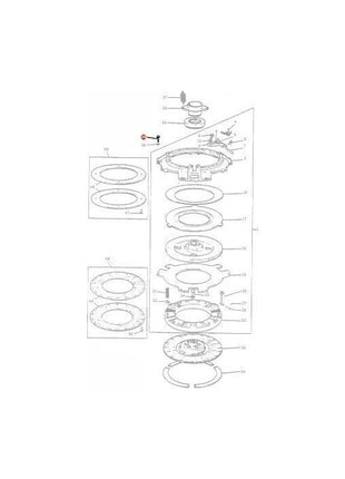 Bolt 5/16x1.75 unc Clutch Assy - 887892M1 - Massey Tractor Parts