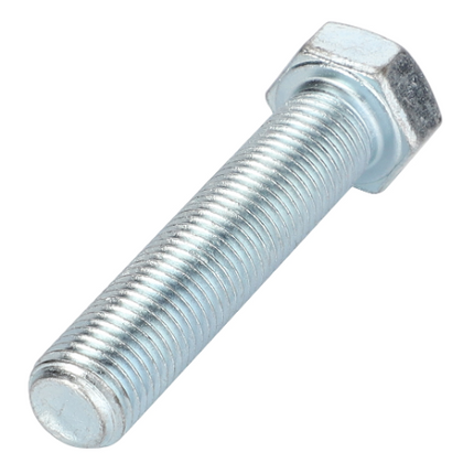 A 7/16x2 metal hexagonal bolt featuring an unf threaded shaft, known as the Massey Ferguson Bolt 7/16x2 unf - 353567X1 by AGCO.