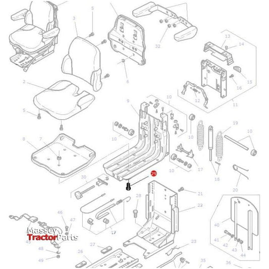 Bolt Cap HD M8x16 - 3009285X1 - Massey Tractor Parts