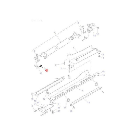 Bolt Carriage - 3783587M1 - Massey Tractor Parts