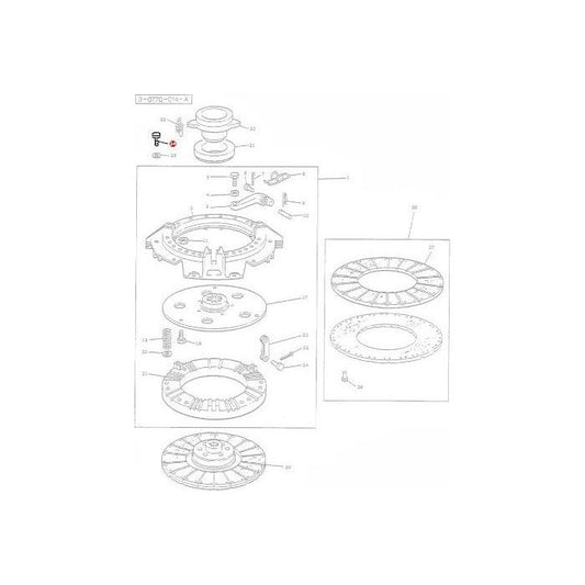 Bolt Clutch Assy - 887891M1 - Massey Tractor Parts