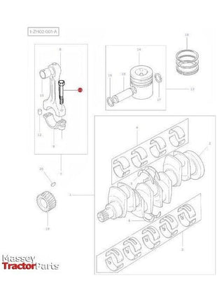 Bolt Conrod - 4222132M1 - Massey Tractor Parts