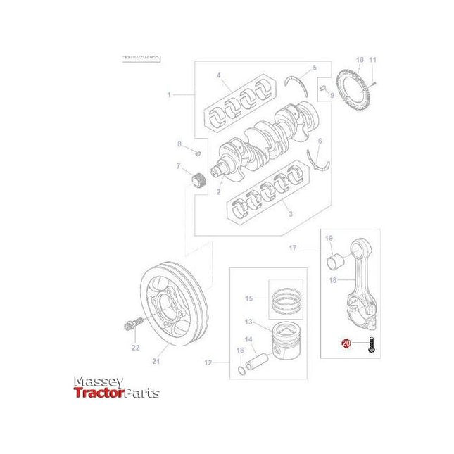 Bolt Conrod - 4226968M1 - Massey Tractor Parts