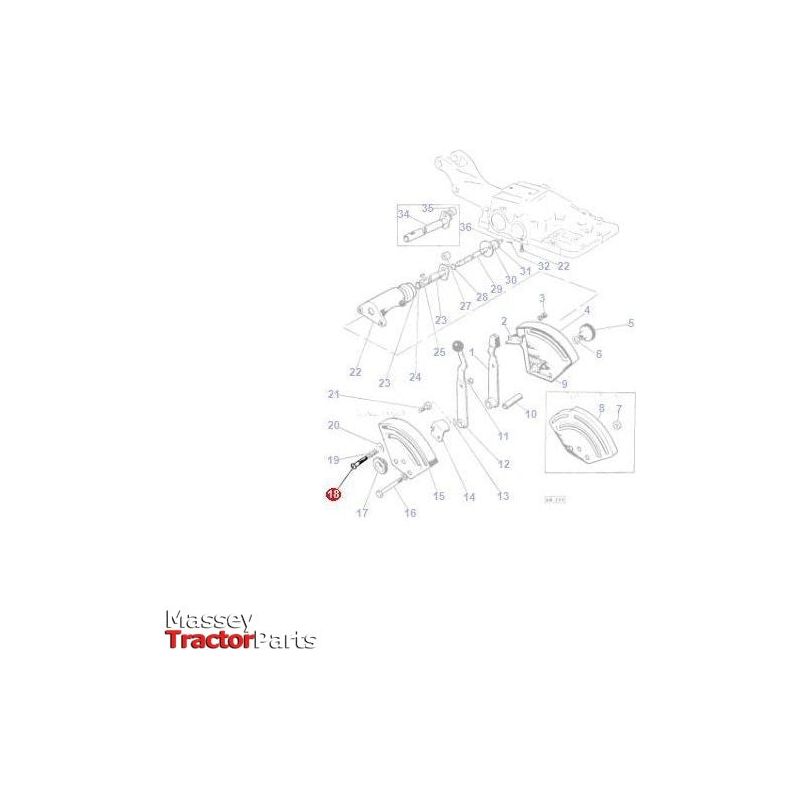 Massey Ferguson Bolt Draft & Position Controls - 376393X1 | OEM | Massey Ferguson parts | Hydraulic Pumps-Massey Ferguson-Bolts,Bolts & Set Screws,Farming Parts,Metric,Nuts,Screws & Fasteners,Towing & Fasteners,Tractor Parts,UNC,UNF