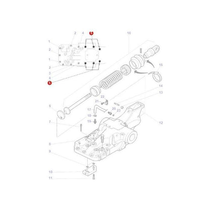 Bolt Lift Cover - 3800453X1 - Massey Tractor Parts