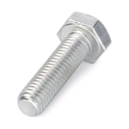 A close-up image of the AGCO Massey Ferguson Bolt M10x35 - 339814X1, showcasing its silver threaded shaft and hex head.