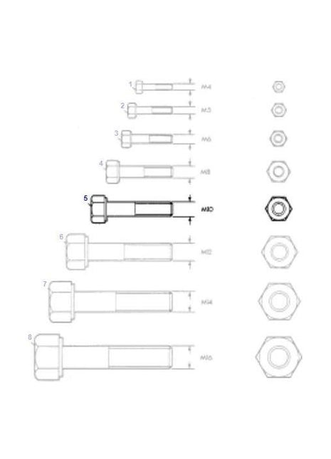 Bolt M10x40 - 3009495X1 - Massey Tractor Parts