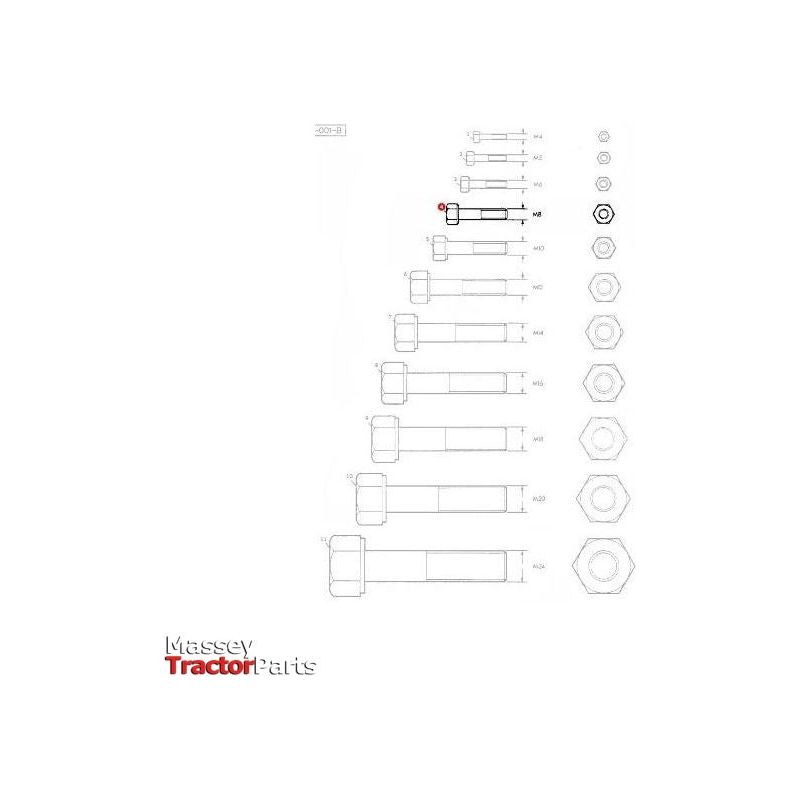 Massey Ferguson Bolt M8 x 25 - 339761X1 | OEM | Massey Ferguson parts | Bolts-Massey Ferguson-Bolts,Bolts & Set Screws,Farming Parts,Feeding,Hardware,Machinery Parts,Metric,Nuts,Screws & Fasteners,Towing & Fasteners,Tractor Parts,UNC,UNF,Workshop,Workshop Equipment