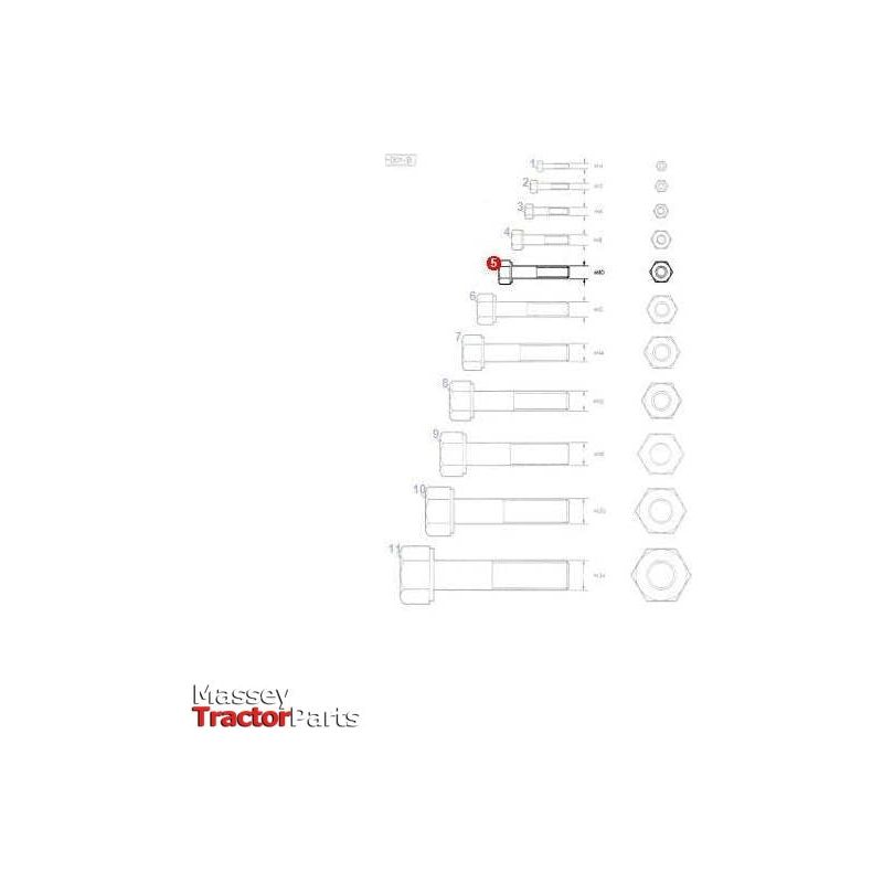 Massey Ferguson Bolt M10x130 - 1442487X1 | OEM | Massey Ferguson parts | Bolts-Massey Ferguson-Bolts,Bolts & Set Screws,Engine & Filters,Engine Parts,Farming Parts,Hardware,Metric,Nuts,Screws & Fasteners,Towing & Fasteners,Tractor Parts,UNC,UNF,Workshop,Workshop Equipment