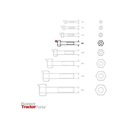 Bolt M8x20 - 339337X1 | OEM |  parts | Bolts-Massey Ferguson-Axles & Power Train,Bolts,Bolts & Set Screws,Farming Parts,Hardware,Metric,Nuts,Screws & Fasteners,Towing & Fasteners,Tractor Parts,Transmission,UNC,UNF,Workshop,Workshop Equipment