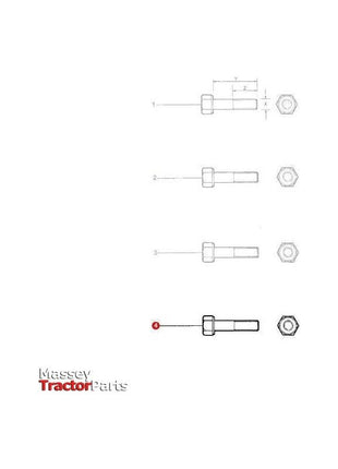 Bolt M16x75 10.9 - 3019865X1 - 3016589X1 | OEM |  parts | Bolts-Massey Ferguson-Bolts,Farming Parts,Hardware,Workshop,Workshop Equipment