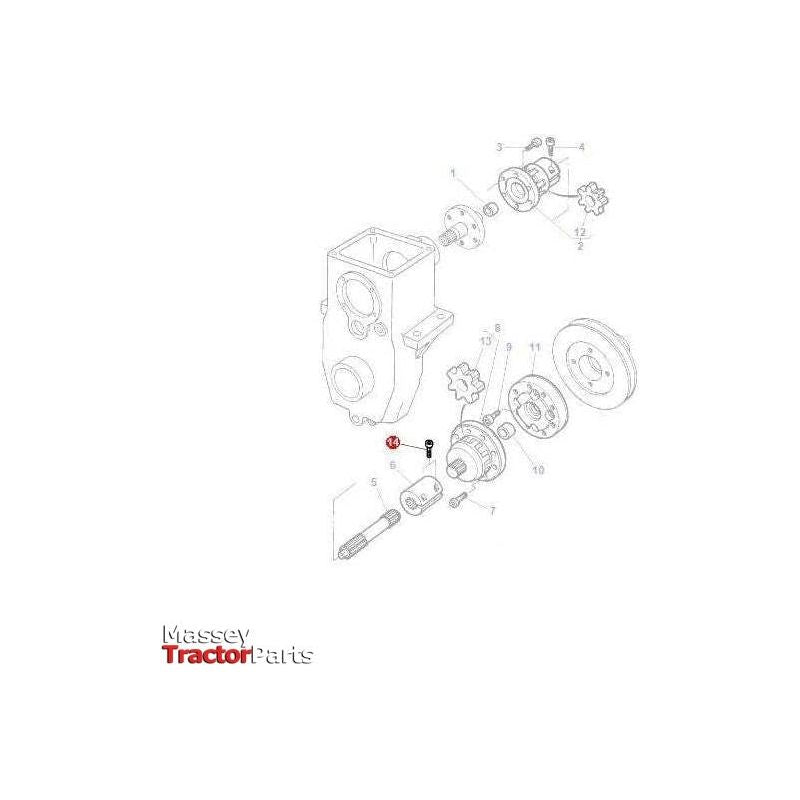 Massey Ferguson Bolt Sleeve Clamp - 3010238X1 | OEM | Massey Ferguson parts | PTO-Massey Ferguson-Axles & Power Train,Clutches & Flywheels,Dampers,Farming Parts,Tractor Parts