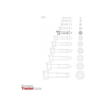 Massey Ferguson Bolt 7/16x2 unf - 353567X1 | OEM | Massey Ferguson parts | Bolts-Massey Ferguson-Bolts,Bolts & Set Screws,Farming Parts,Hardware,Metric,Nuts,Screws & Fasteners,Threaded Bar,Towing & Fasteners,Tractor Parts,UNC,UNF,Workshop,Workshop Equipment