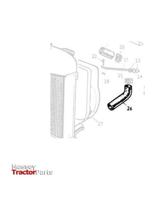 Massey Ferguson Bottom Radiator Hose - 826988M1 | OEM | Massey Ferguson parts | Bottom-Massey Ferguson-Bottom,Cooling Parts,Engine & Filters,Farming Parts,Fluid & Fuel Delivery & Storage,Fuel Delivery Parts,Fuel Tank,Fuel Tanks,Radiator Hoses,Tractor Parts,Water Extractors,Workshop & Merchandising,Workshop Consumables