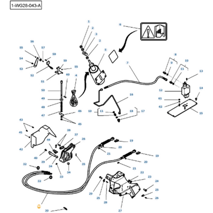 Bowden Cable - G701150030050 - Massey Tractor Parts
