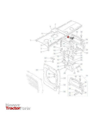Massey Ferguson Bracket - 1694914M3 | OEM | Massey Ferguson parts | Bonnets-Massey Ferguson-Bonnets & Components,Cabin & Body Panels,Farming Parts,Tractor Body,Tractor Parts