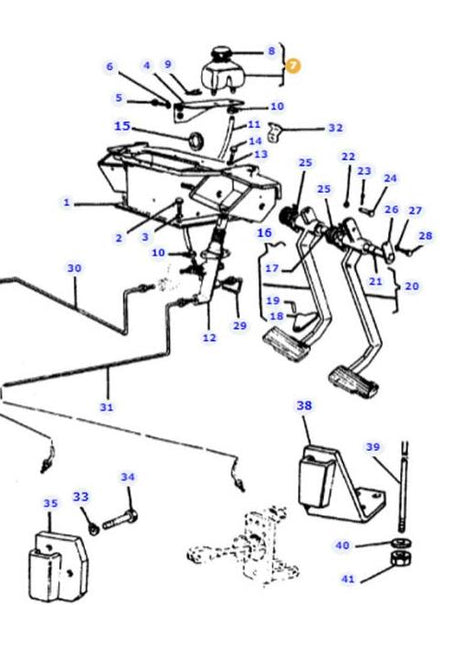 Brake Fluid Reservoir - 1425798M91 - Massey Tractor Parts