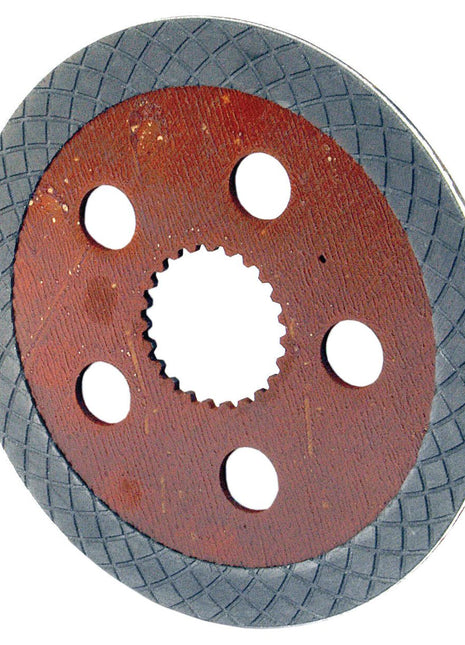 Introducing the Sparex Brake Friction Disc, a 178mm circular metal and textured material disc featuring six holes and a central gear-like hole with Splines 23, designed for industrial applications.
