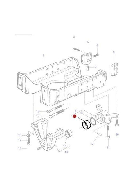 Bush Axle Support - 3384406M1 - Massey Tractor Parts