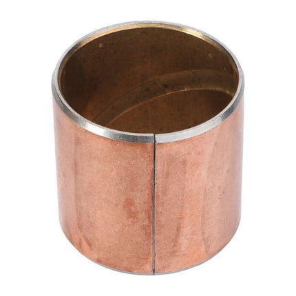 The Massey Ferguson - Bush Half Axle - 882327M1 by AGCO is a copper cylindrical sleeve featuring a vertical seam, ideal for use in Massey Ferguson tractor components.