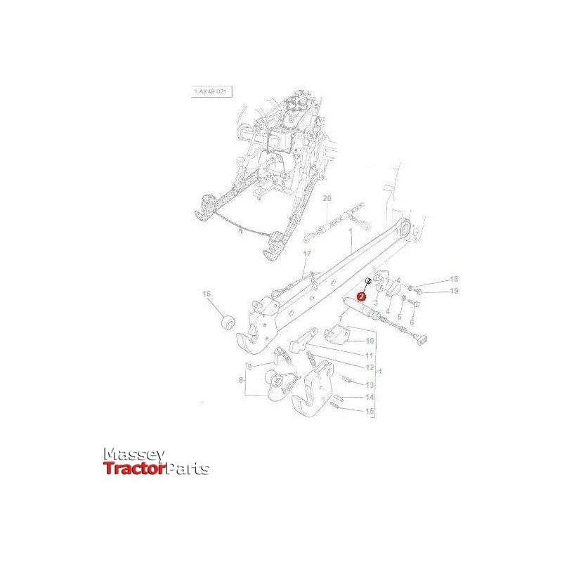 Massey Ferguson Bush Locking Plate - 3384183M2 | OEM | Massey Ferguson parts | Linkage-Massey Ferguson-Drawbars,Farming Parts,Linkage,PTO & Linkage,Tractor Parts