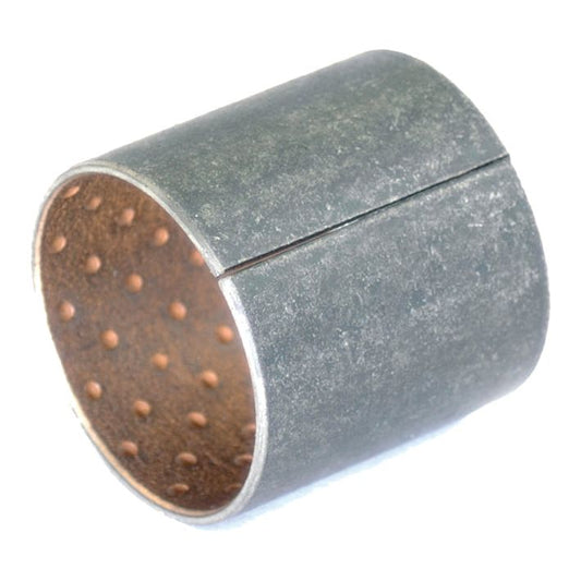 Close-up of a cylindrical metal Brake Shaft Bush, part number S.41741, featuring a split seam and textured inner surface. This Sparex bush is compatible with Massey Ferguson tractors.