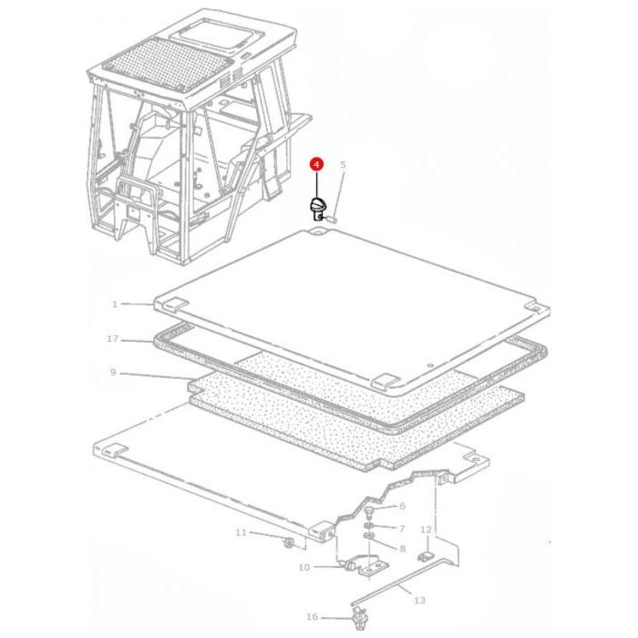 Button - 3302761M91 - Massey Tractor Parts