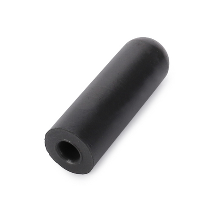The product displayed on a white background is the AGCO Massey Ferguson Cap - 4224801M1, a black cylindrical rubber spacer with a central hole, akin to the robust components found in Massey Ferguson tractors.