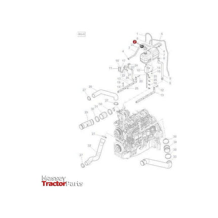 Massey Ferguson Cap Coolant Tank - 4296015M1 | OEM | Massey Ferguson parts | Engine Parts-Massey Ferguson-Cooling Parts,Engine & Filters,Farming Parts,Tractor Parts,Water Tanks