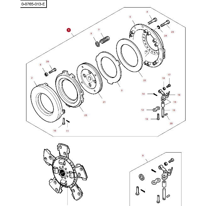 Massey Ferguson - DOUBLE CLUTCH -1946P00101 - Farming Parts