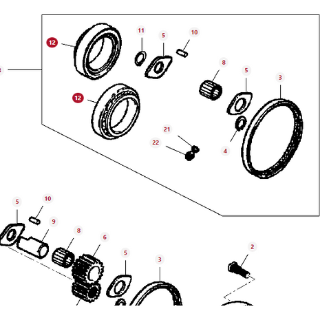 Massey Ferguson - Bearing - 005104366 - Farming Parts