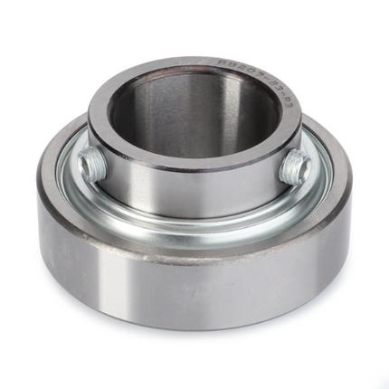 A Massey Ferguson - Carrier Bearing - 4274593M1 by AGCO, featuring a round inner ring and fastening bolts on either side, is suitable for Massey Ferguson 5400 Series tractors.