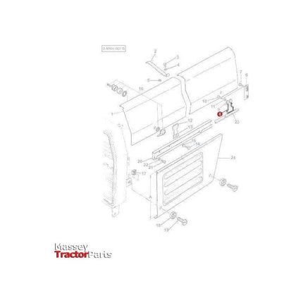 Massey Ferguson Catch - 1694817M1 | OEM | Massey Ferguson parts | Panels-Massey Ferguson-Bonnets & Components,Cabin & Body Panels,Farming Parts,Tractor Body,Tractor Parts