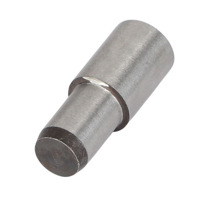 A cylindrical metal pin with a slightly raised center section, featuring a smooth surface and a flat end, ideal for Massey Ferguson equipment: the AGCO Massey Ferguson Centraliser - 3033913M2.