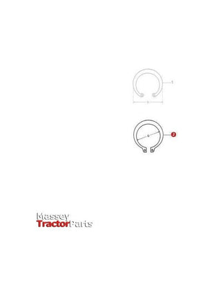 Massey Ferguson Circlip External 45.88mm - 1440528X1 | OEM | Massey Ferguson parts | Circlips-Massey Ferguson-Circlips,Farming Parts,Hardware,Retaining Rings,Towing & Fasteners,Tractor Parts,Workshop,Workshop Equipment