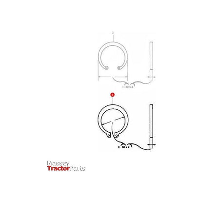 Circlip External 8mm - 1440522X1 - Massey Tractor Parts