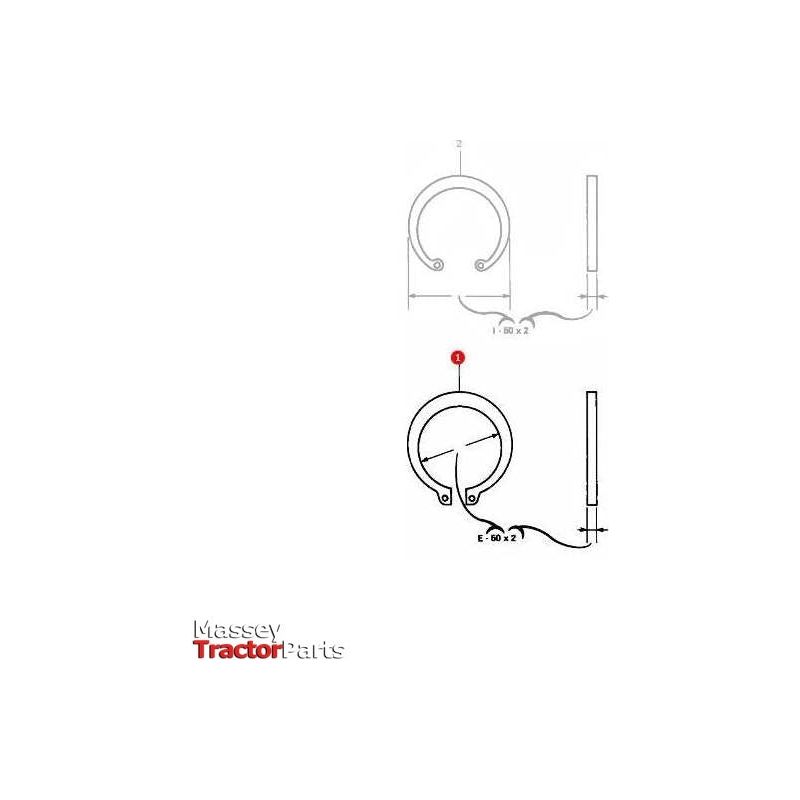 Massey Ferguson Circlip External 8mm - 1440522X1 | OEM | Massey Ferguson parts | Circlips-Massey Ferguson-Cabin & Body Panels,Circlips,Farming Parts,Hardware,Retaining Rings,Towing & Fasteners,Tractor Parts,Workshop,Workshop Equipment