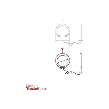 Massey Ferguson Circlip External 8mm - 1440522X1 | OEM | Massey Ferguson parts | Circlips-Massey Ferguson-Cabin & Body Panels,Circlips,Farming Parts,Hardware,Retaining Rings,Towing & Fasteners,Tractor Parts,Workshop,Workshop Equipment