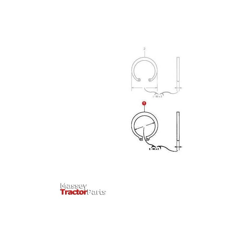 Massey Ferguson Circlip External 72mm - 1440533X1 | OEM | Massey Ferguson parts | Circlips-Massey Ferguson-Circlips,Farming Parts,Hardware,PTO,PTO & Linkage,Retaining Rings,Towing & Fasteners,Tractor Parts,Workshop,Workshop Equipment