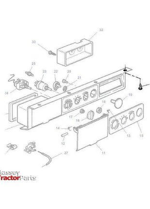 Massey Ferguson Cladding Screw M5x19 - 3389854M1 | OEM | Massey Ferguson parts | Cab Trim-Massey Ferguson-Bonnets & Components,Cabin & Body Panels,Farming Parts,Tractor Body,Tractor Parts