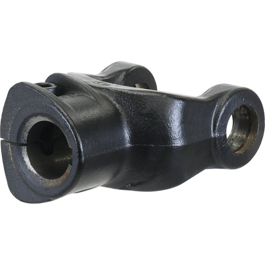 A Sparex Clamp Yoke - Non Interfering (U/J Size: 23.8 x 61.2mm), Bore Ø30mm, Key Size: 8mm, featuring a grooved surface and a dark finish, is compatible with AW20/W2200 models. (Sparex Part No.S.6087)
