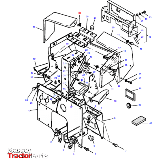 Clip - 1696613M1 - Massey Tractor Parts