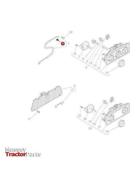 Clip Heater Cable - 1696477M1 - Massey Tractor Parts