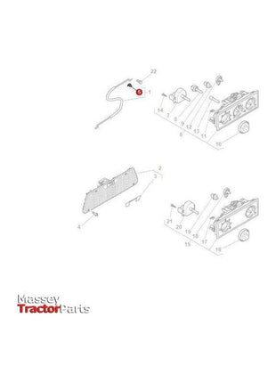 Massey Ferguson Clip Heater Cable - 1696477M1 | OEM | Massey Ferguson parts | Cabin Heater & Heater Accessories-Massey Ferguson-Cab Accessories,Cabin & Body Panels,Cabin Heater & Heater Accessories,Farming Parts,Tractor Parts
