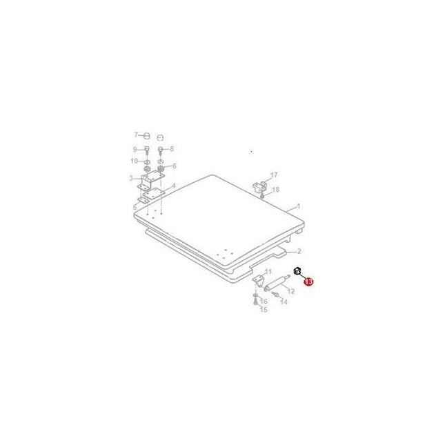 Clip Sunroof Ram - 3476250M1 - Massey Tractor Parts