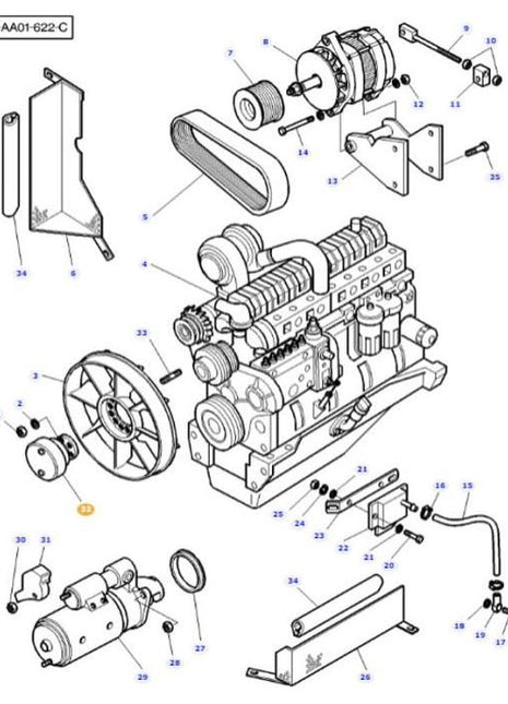 Clutch - 3777245M2 - Massey Tractor Parts
