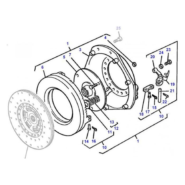 Clutch Assy - 3909541M91 - Massey Tractor Parts