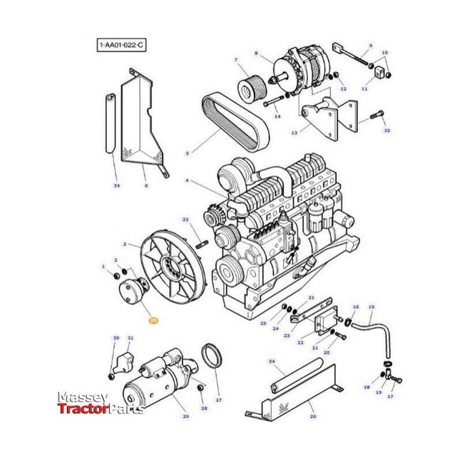 Massey Ferguson Clutch - 3777245M2 | OEM | Massey Ferguson parts | Viscous Fan-Massey Ferguson-Cooling Parts,Engine & Filters,Farming Parts,Tractor Parts,Viscous Drive,Viscous Drives & Fans