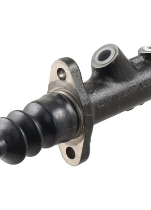 Image of a black braking component, resembling a master cylinder with metal fittings and a threaded rod at one end. This could easily be mistaken for the Sparex Clutch Master Cylinder (Sparex Part No. S.42272), given its robust construction and precise engineering.