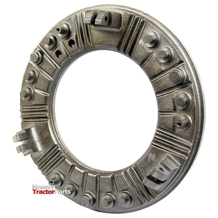 A meticulously detailed metal clutch pressure plate, bearing the "Sparex" brand in the bottom left corner, perfectly compatible with Sparex Massey Ferguson models (Part No. S.114116).